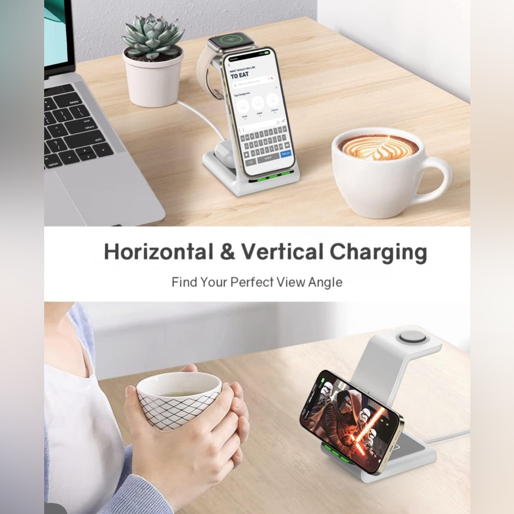Wireless Charger, Wireless Charging Stand Dock - Picture 3 of 3